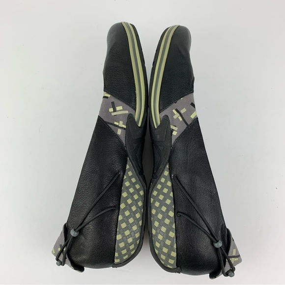Merrell Elles Black Leather Slip On Athletic Air Cushion Bungee Flats 8.5 - Picture 11 of 12